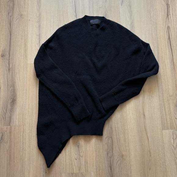 roucha Sweaters - Roucha Asymmetrical Women’s Black Sweater